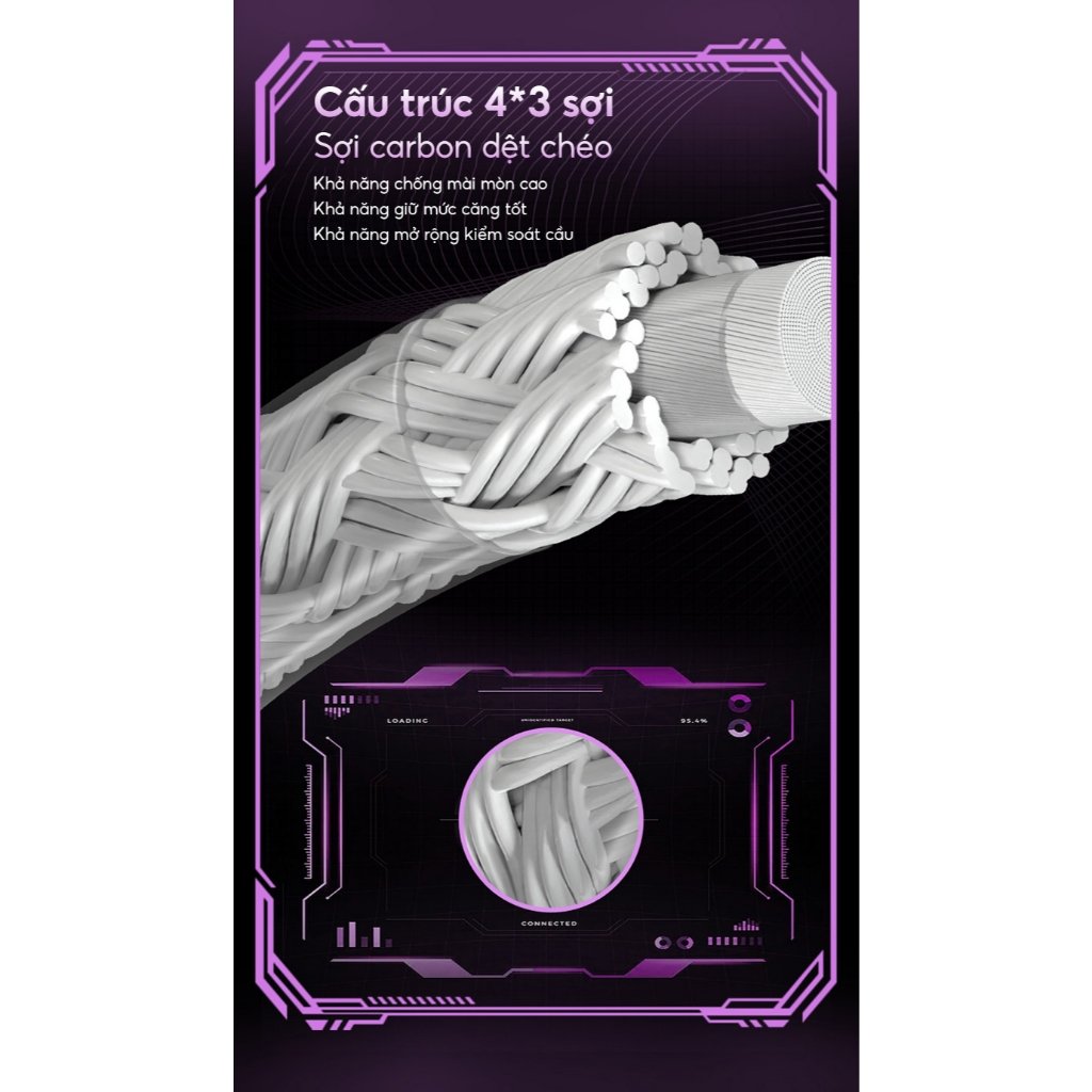 Dây cước cầu lông Kumpoo JS-65 chính hãng 0.65 mm - ảnh 8